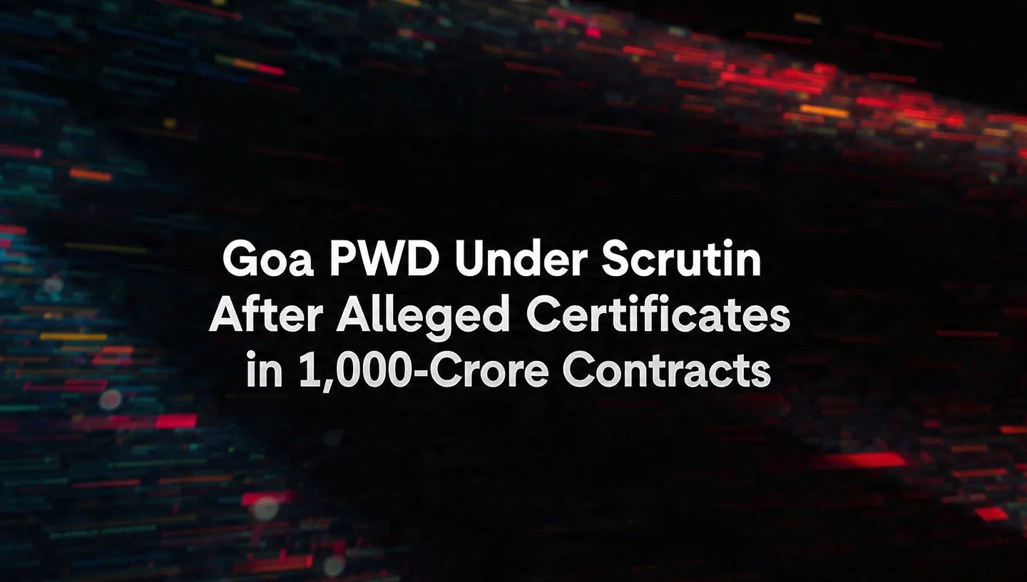 Goa PWD Under Scrutiny After Alleged Forged Certificates in ₹1,000-Crore Contracts