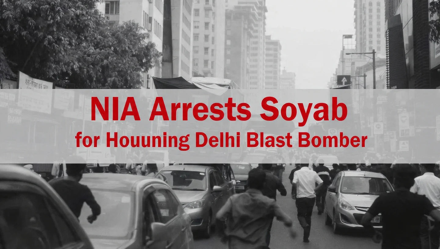NIA Arrests Soyab for Harbouring Delhi Blast Bomber Umar Un Nabi