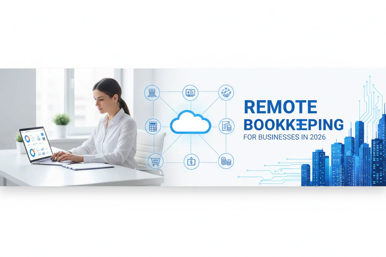 Remote bookkeeping for businesses using cloud accounting and online financial management