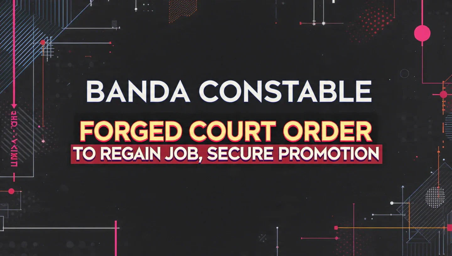 Major Fraud in Banda: Constable Forged Court Order to Clear Charges and Get Promotion