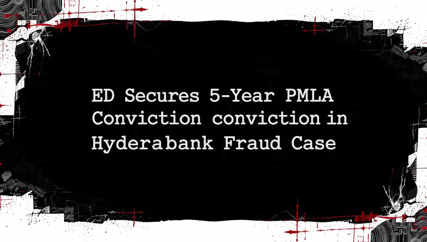 ED Secures 5-Year PMLA Conviction in Hyderabad Bank Fraud Case
